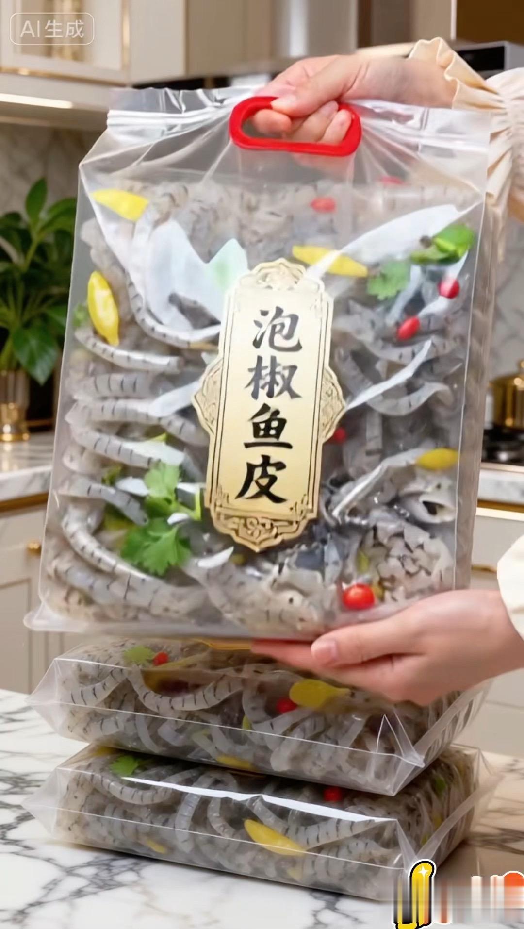 宝子们、看过来！挖到宝了！即食熟食酸辣泡椒鱼皮，酸辣爽口，巨下酒～