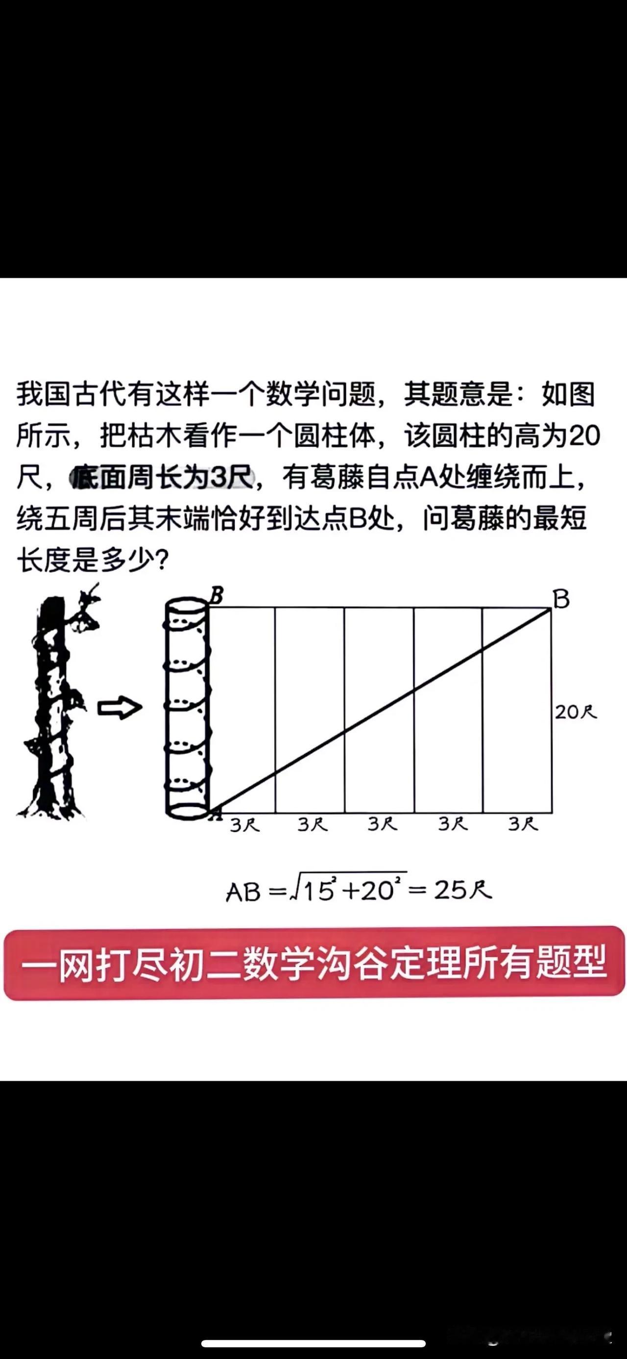 一网打尽初二数学勾股定理定理所有经典题型