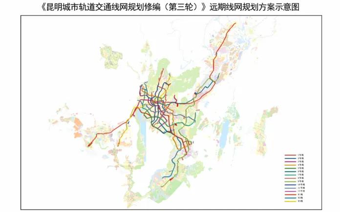 实际上昆明的地铁里程比沈阳、无锡、济南、福州、厦门还多，只是因为地铁2号线二期修