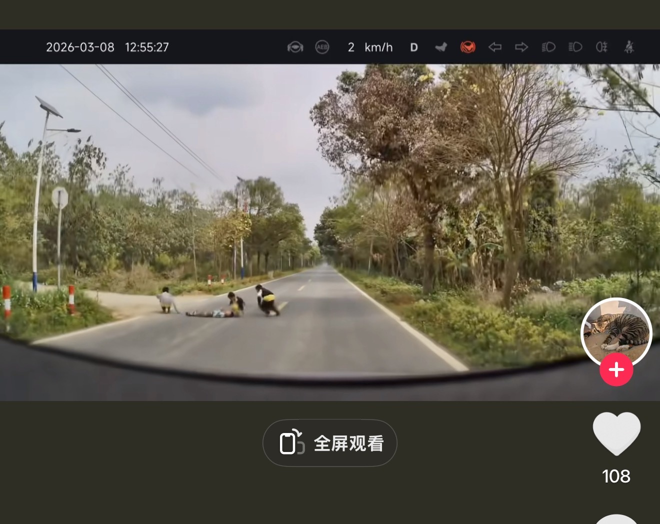 4个小孩躺路上被智驾识别吓坏司机昨天就刷到了这个视频，一直以为COS减速带是个玩