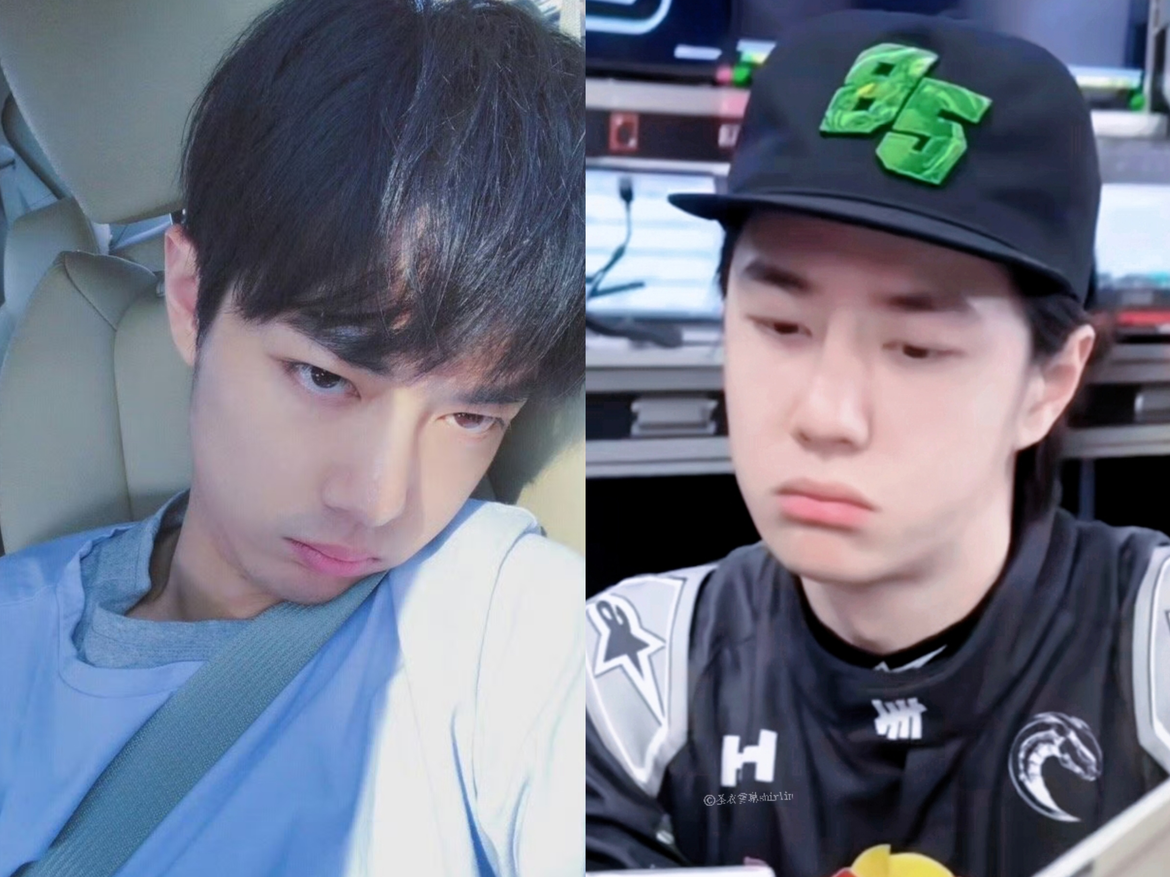 博君一肖 好萌啊嘟嘟嘴，简直一模一样