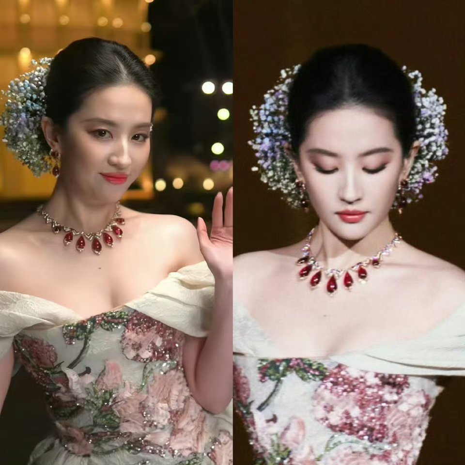 刘诗诗、刘亦菲vogue红毯压轴状态vogue红毯 疲惫