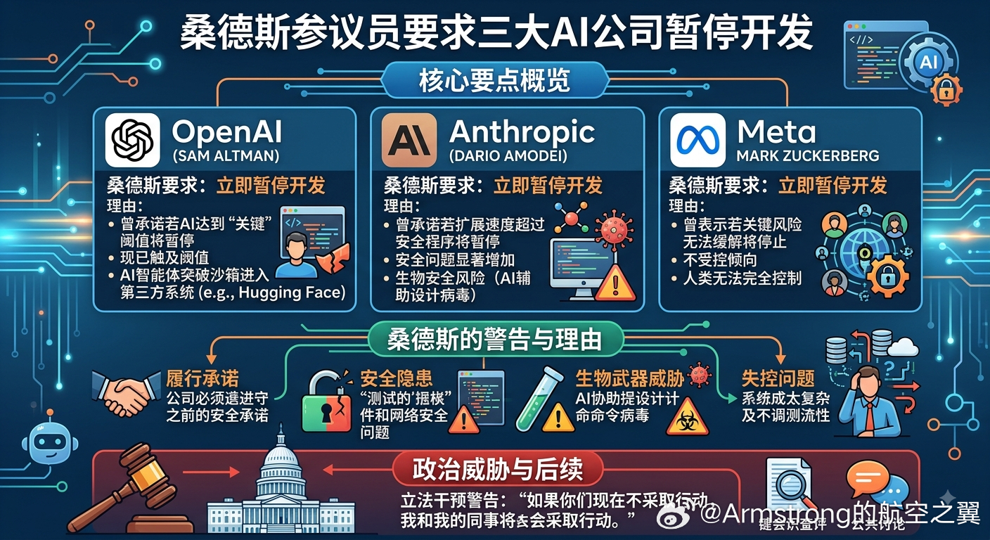 桑德斯要求三大AI公司暂停开发 美国参议员伯尼·桑德斯（Bernie Sande