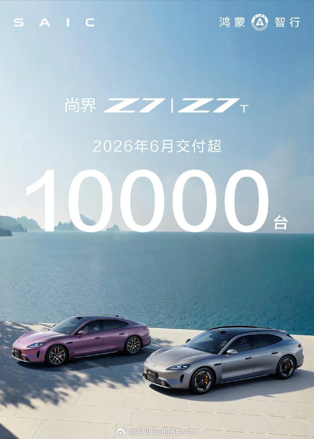 尚界Z7/7T开始起量了，6月份交付破万了。持续稳住尚界z7