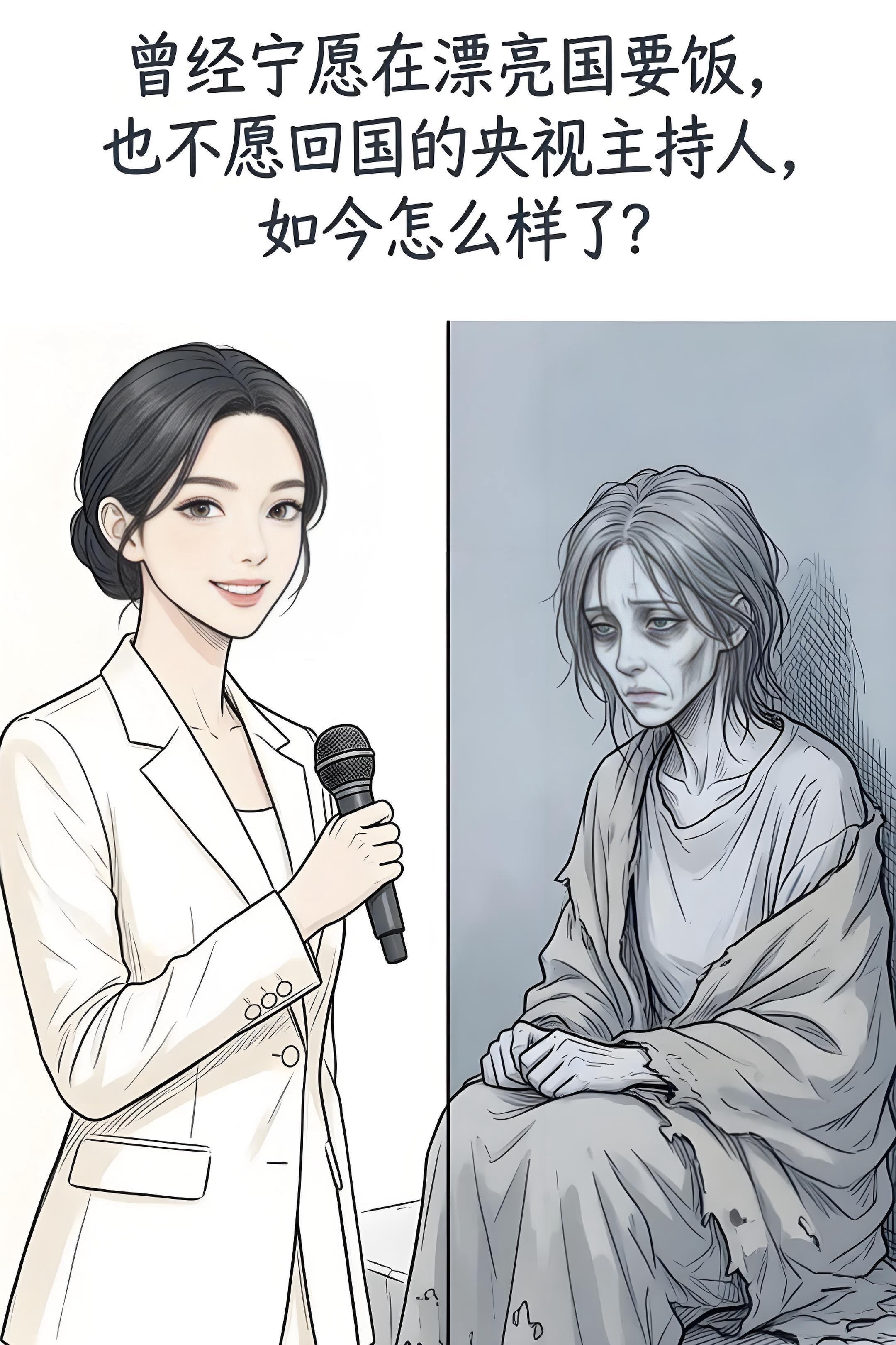 曾经宁愿在漂亮国要饭，也不愿回国的央视主。持人，如今怎么样了？