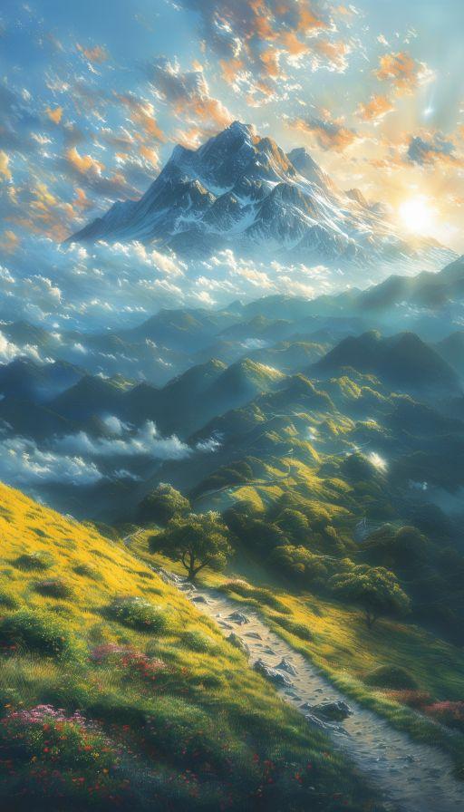 #感受大自然的气息和美景 #人间仙境美如画 #好山好水好风景 #山水风景画 #美