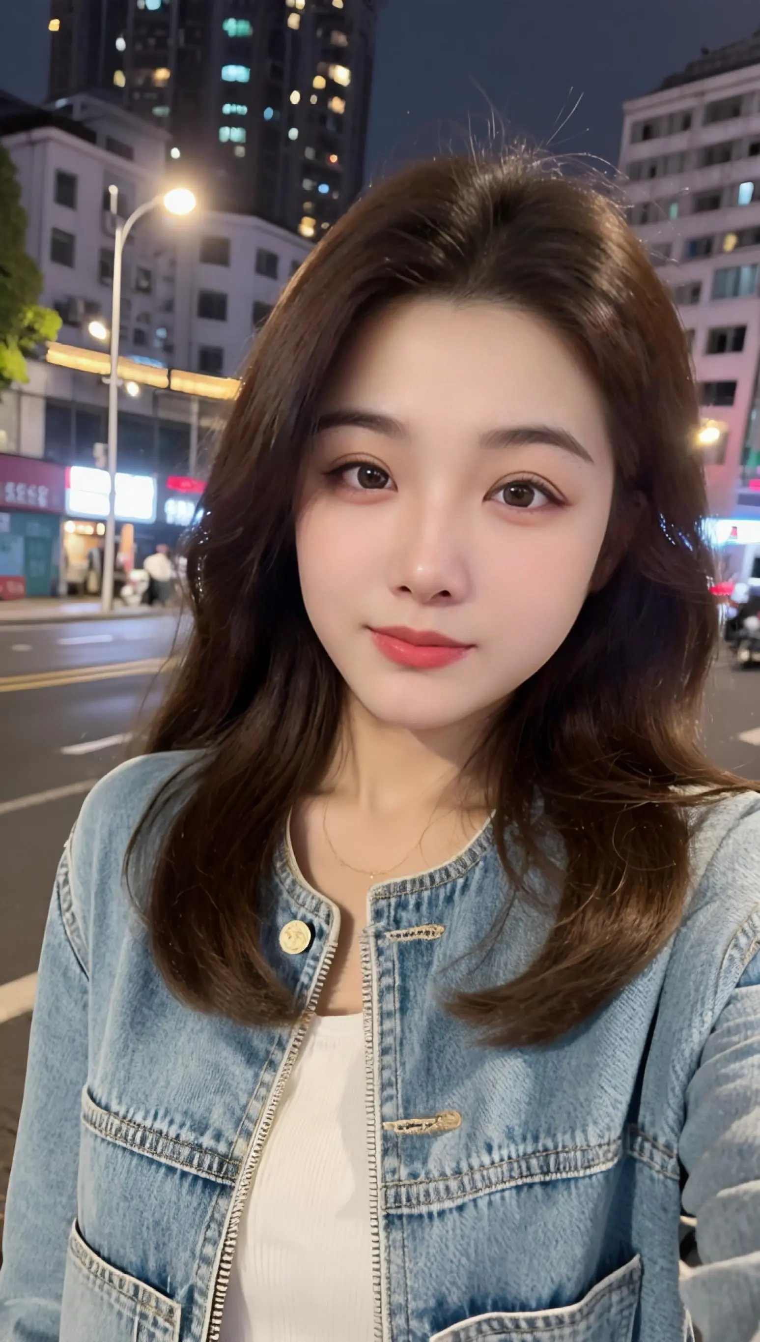 AI都市夜景自拍 ai创作
