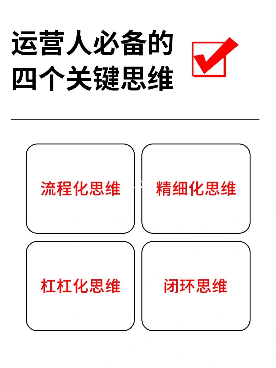 🔥运营人必备的四个关键思维‼运营干货