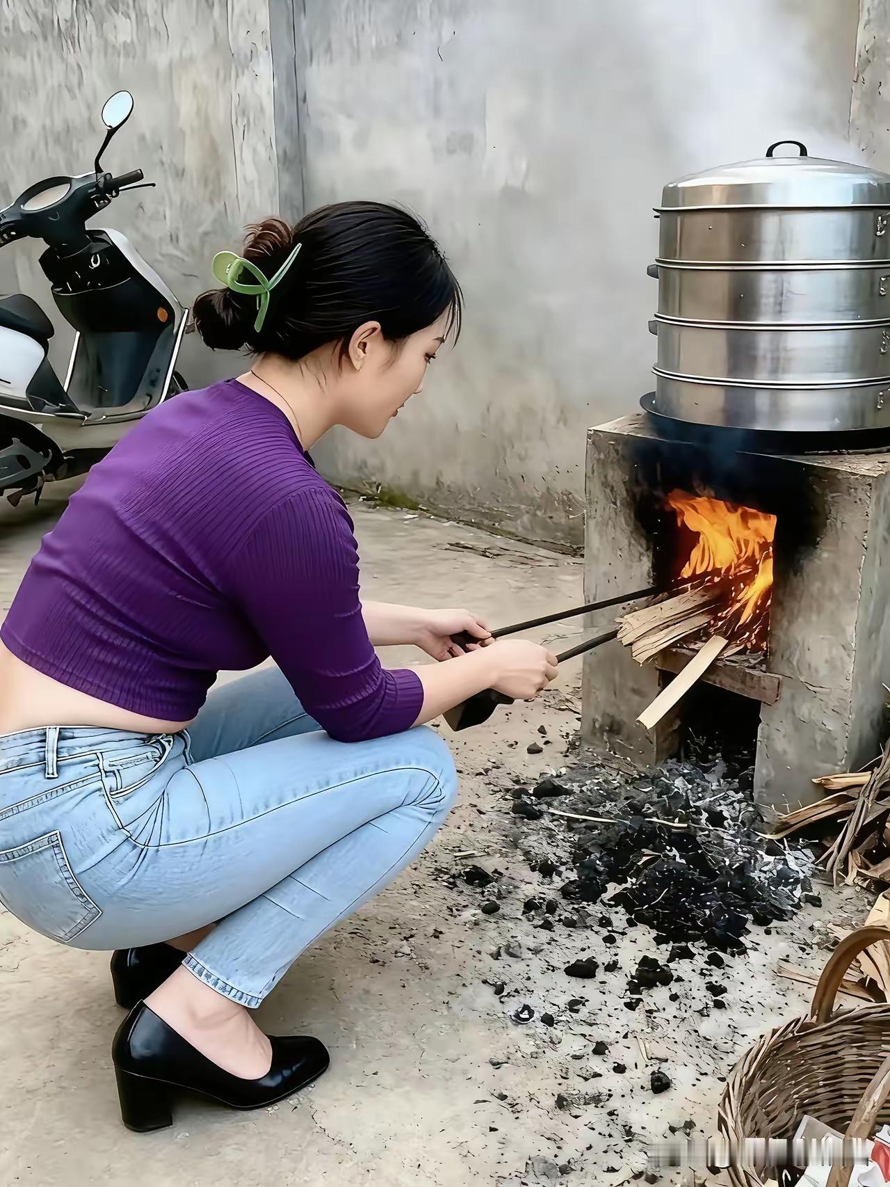 对联
上联：[作揖][作揖][作揖]；
下联：蒸包子。