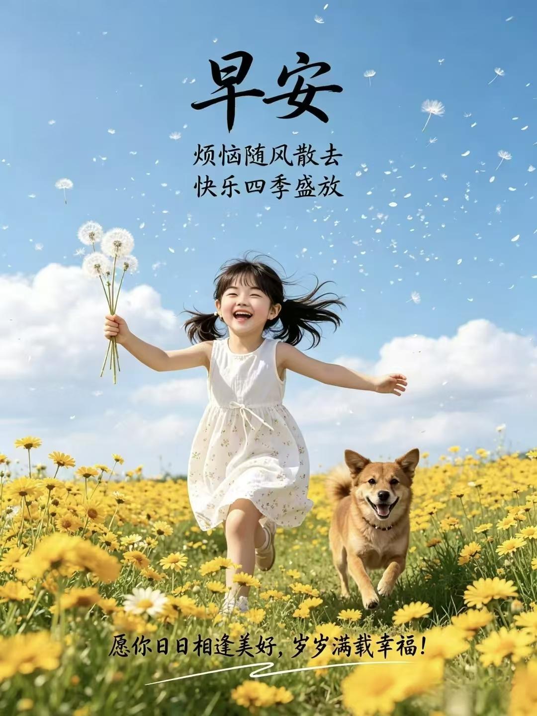 生活如此美好，
没有理由烦恼；
人生如此美妙，
没有理由不笑。
愿我们：起床舒心