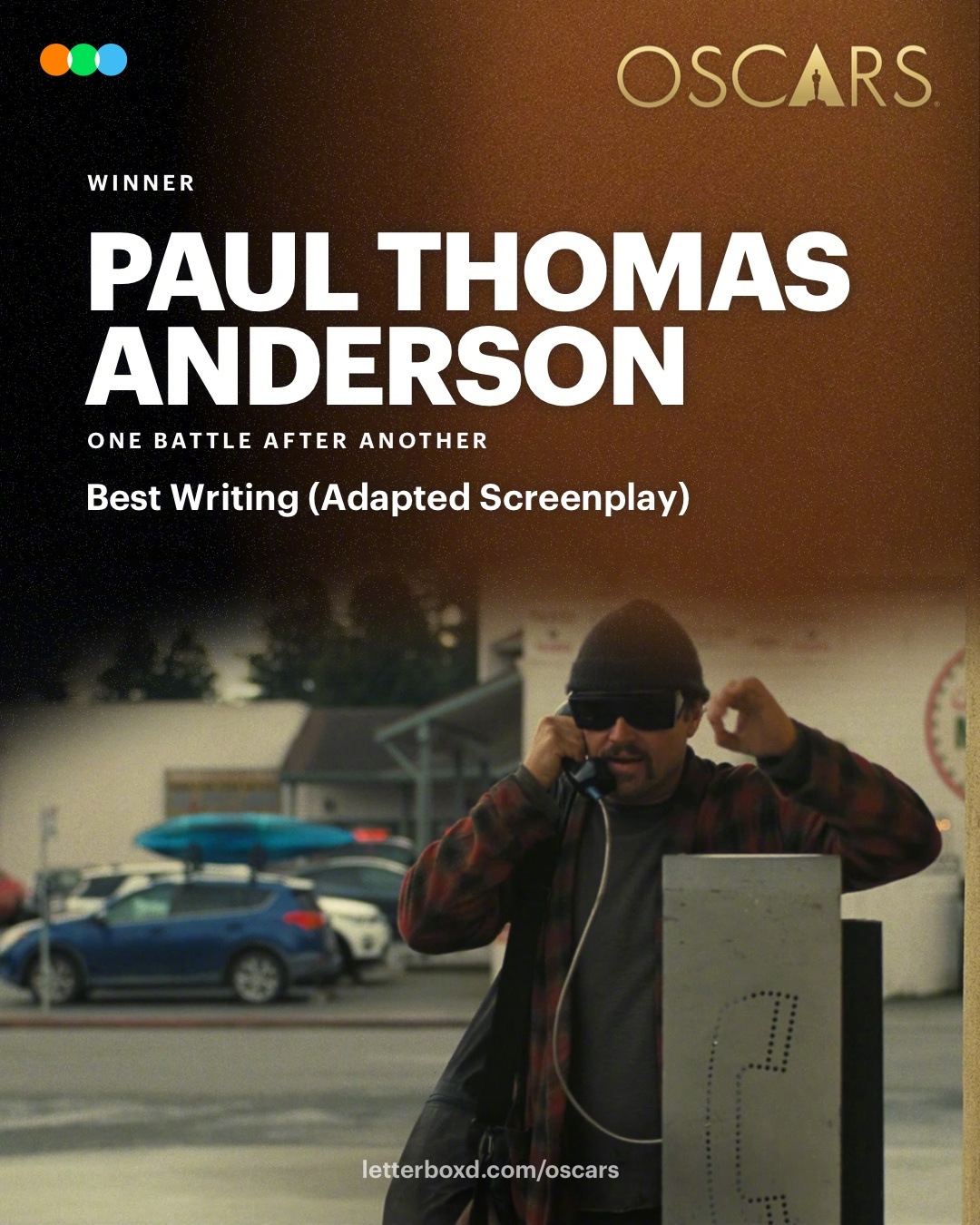 《一战再战》本届奥斯卡再拿两个大奖：最佳男配：西恩·潘最佳改编剧本2026奥斯卡