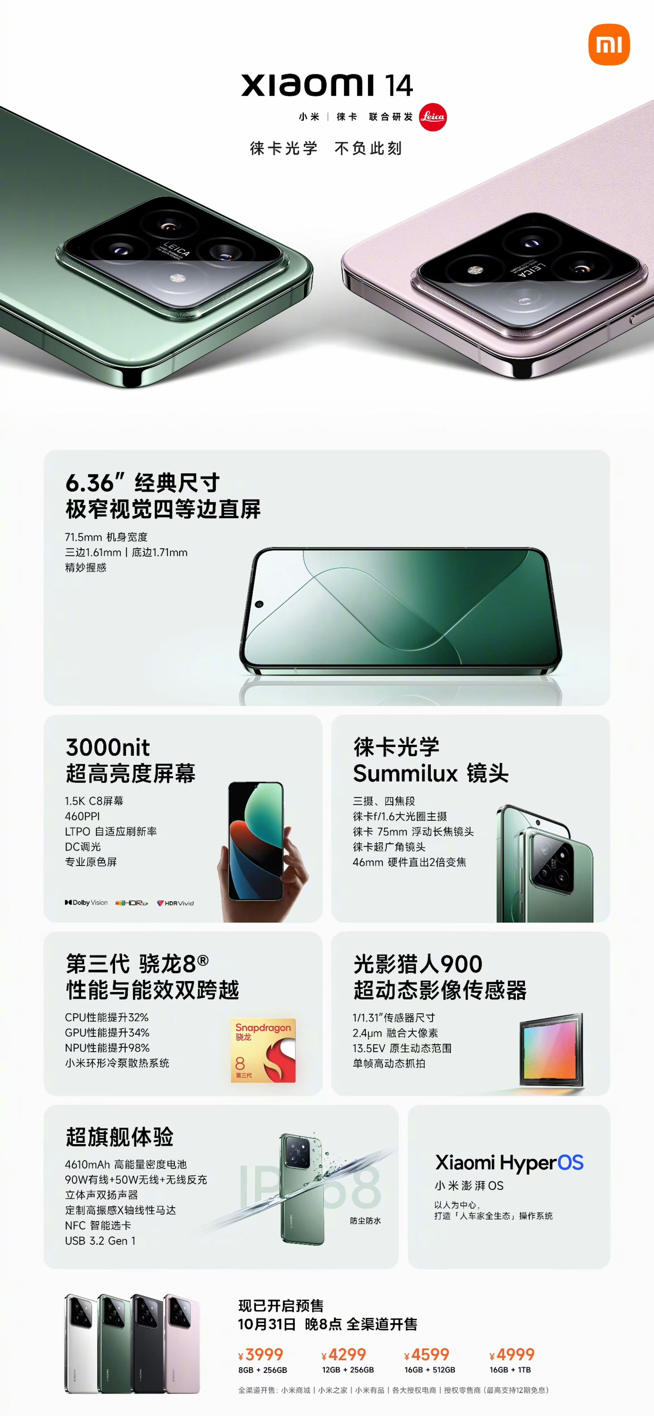 小米14发布了，依然非常非常强，无论性能还是价格都很强。话说回来，手机发完了。这