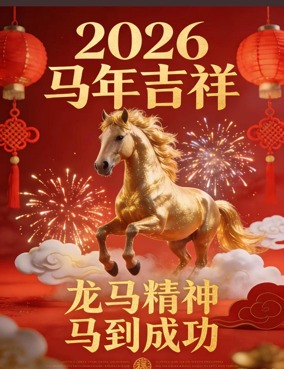 马年快乐，年年有此时，岁岁有今朝[烟花][烟花]祝大家马年吉祥，新的一年好运喜相