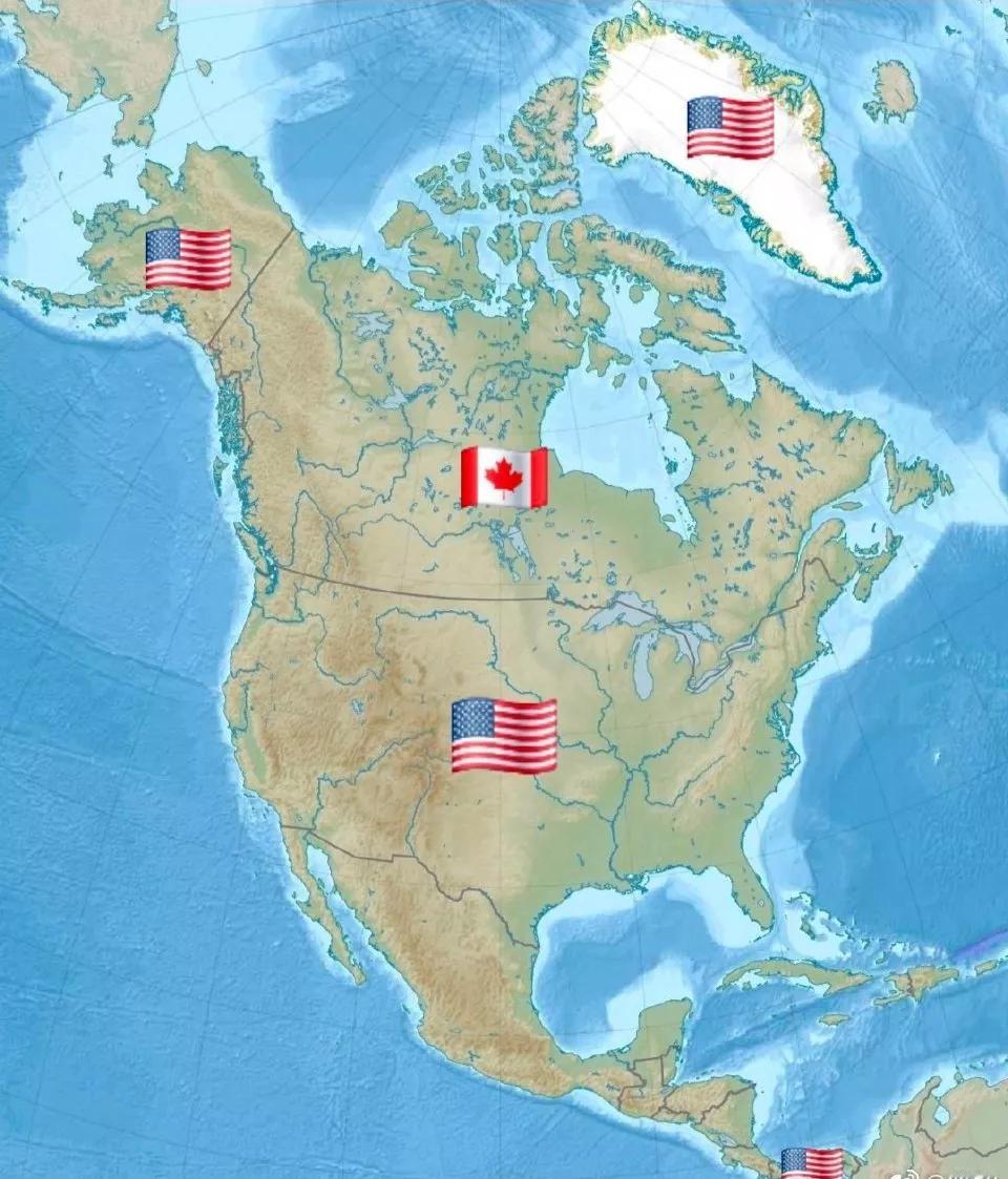 [川普憋着坏，正谋划逐步夺取加拿大主权！]

加拿大现在慌了，公开说支持丹麦。