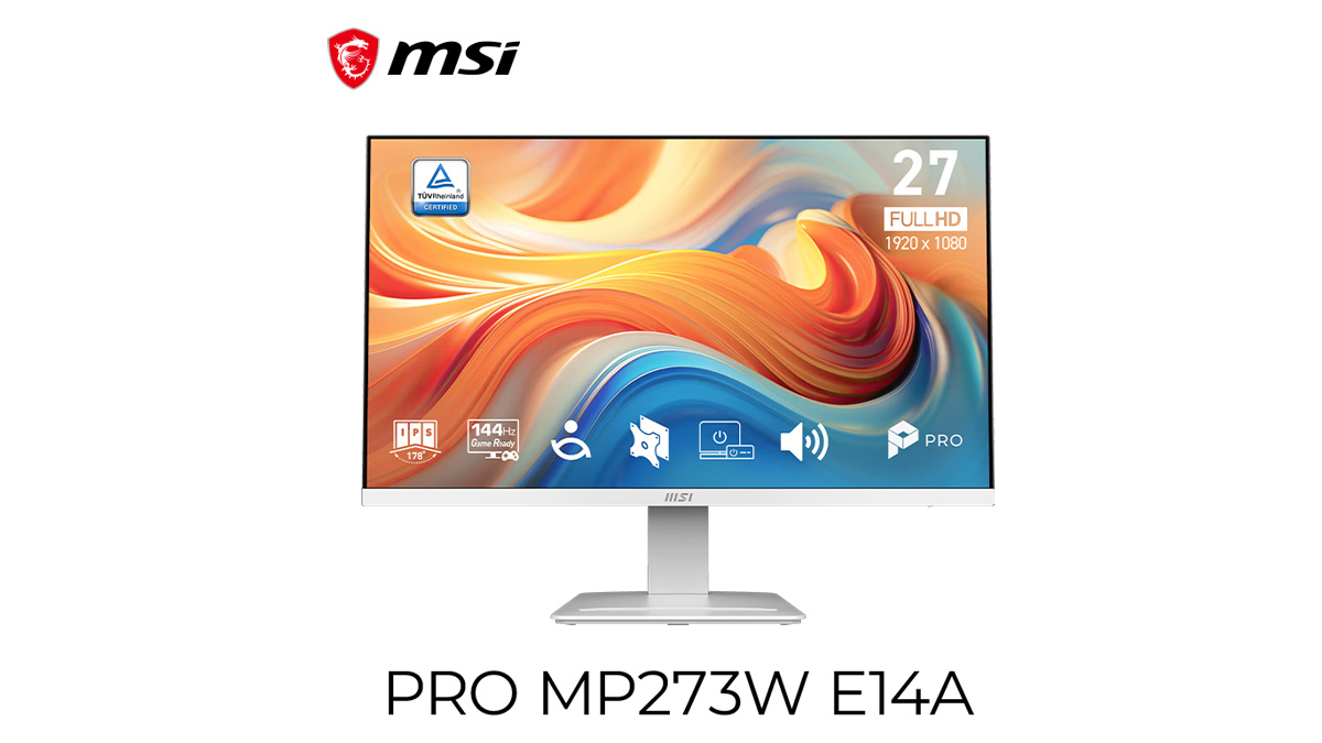 微星推出PRO MP273W E14AFHD微星宣布，推出PRO商用系列新品，型