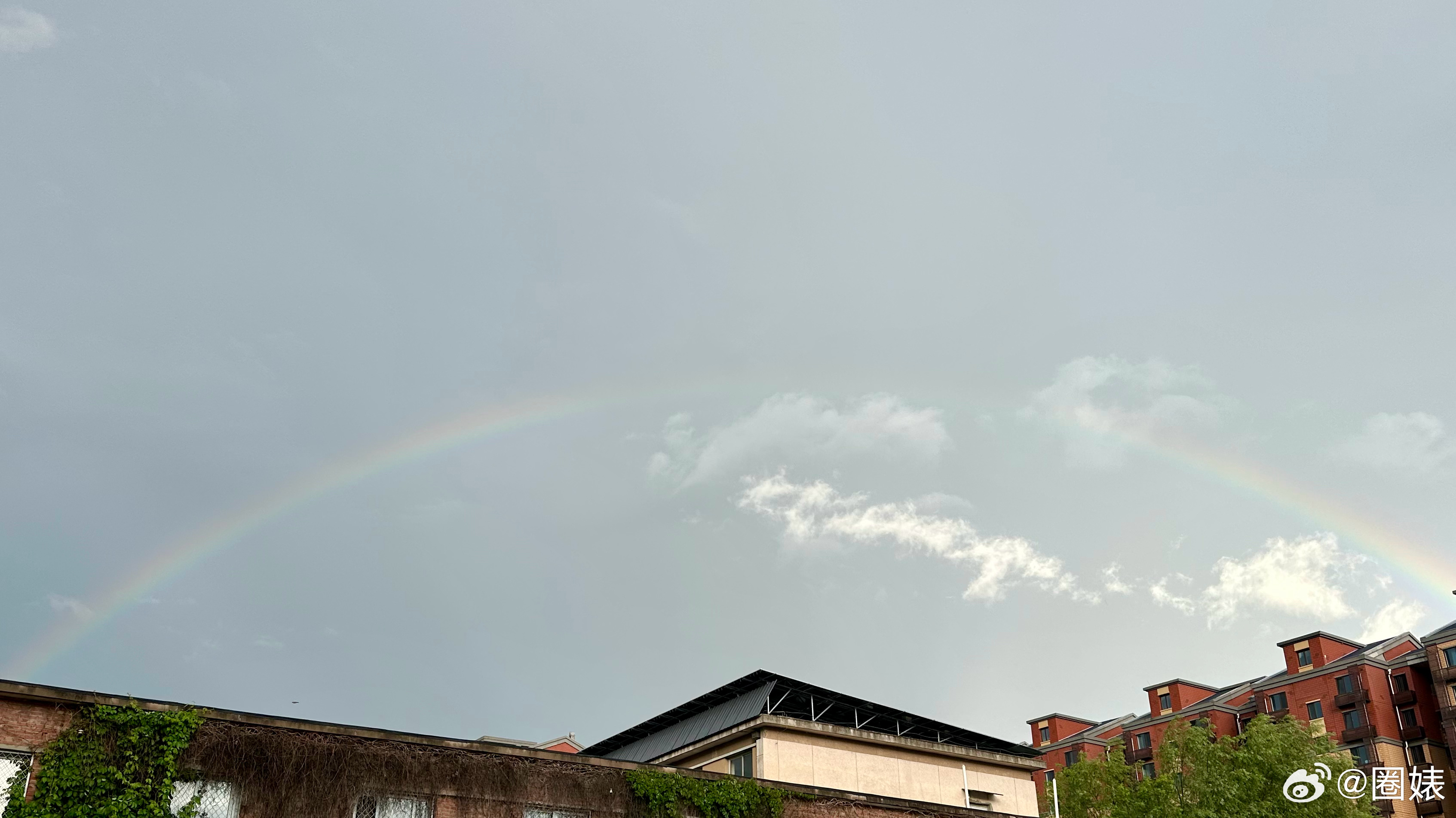 北京暴雨后的彩虹🌈 