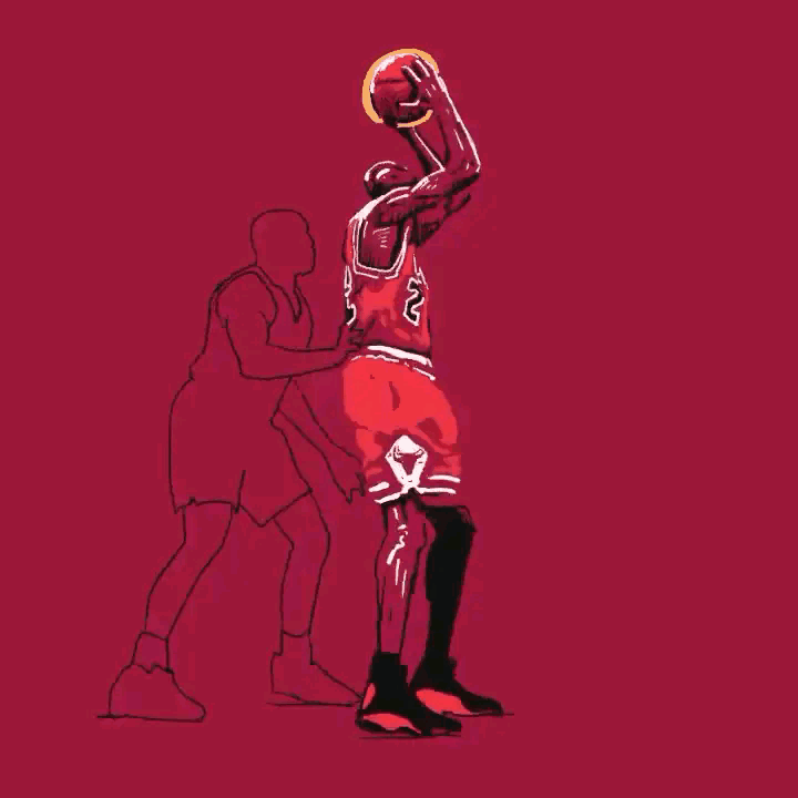 一组漫画风NBA球星招牌动作，太经典了！ ​​​