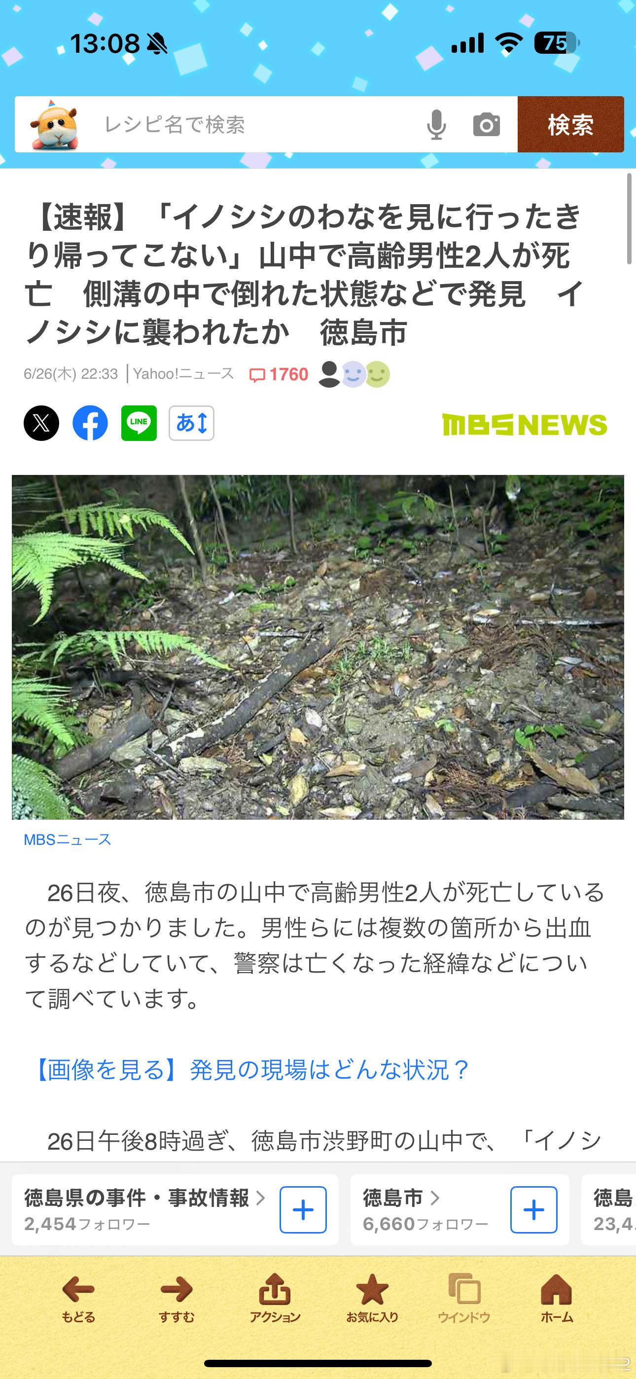 海外新鲜事日本2人遭野猪袭击身亡 所以说还是不要小看野猪🐗日本德岛市2名高龄男