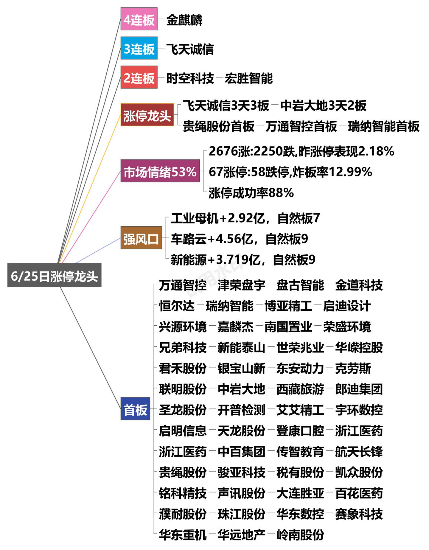 6月25日涨停龙头复盘！