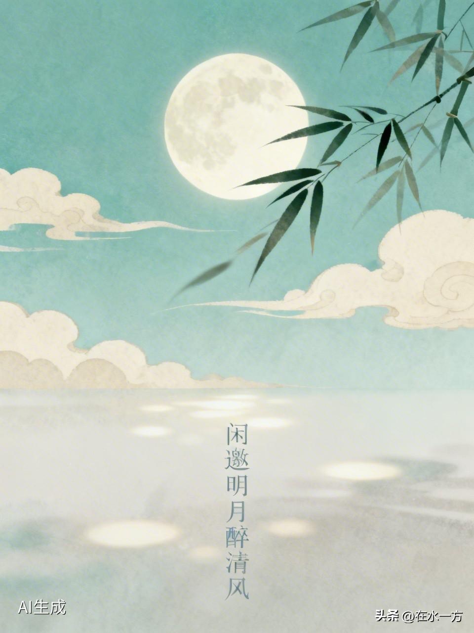 看到“闲邀明月醉清风”求上联，还挺有意思。有人对“静坐西湖描春景”，这对得挺有意