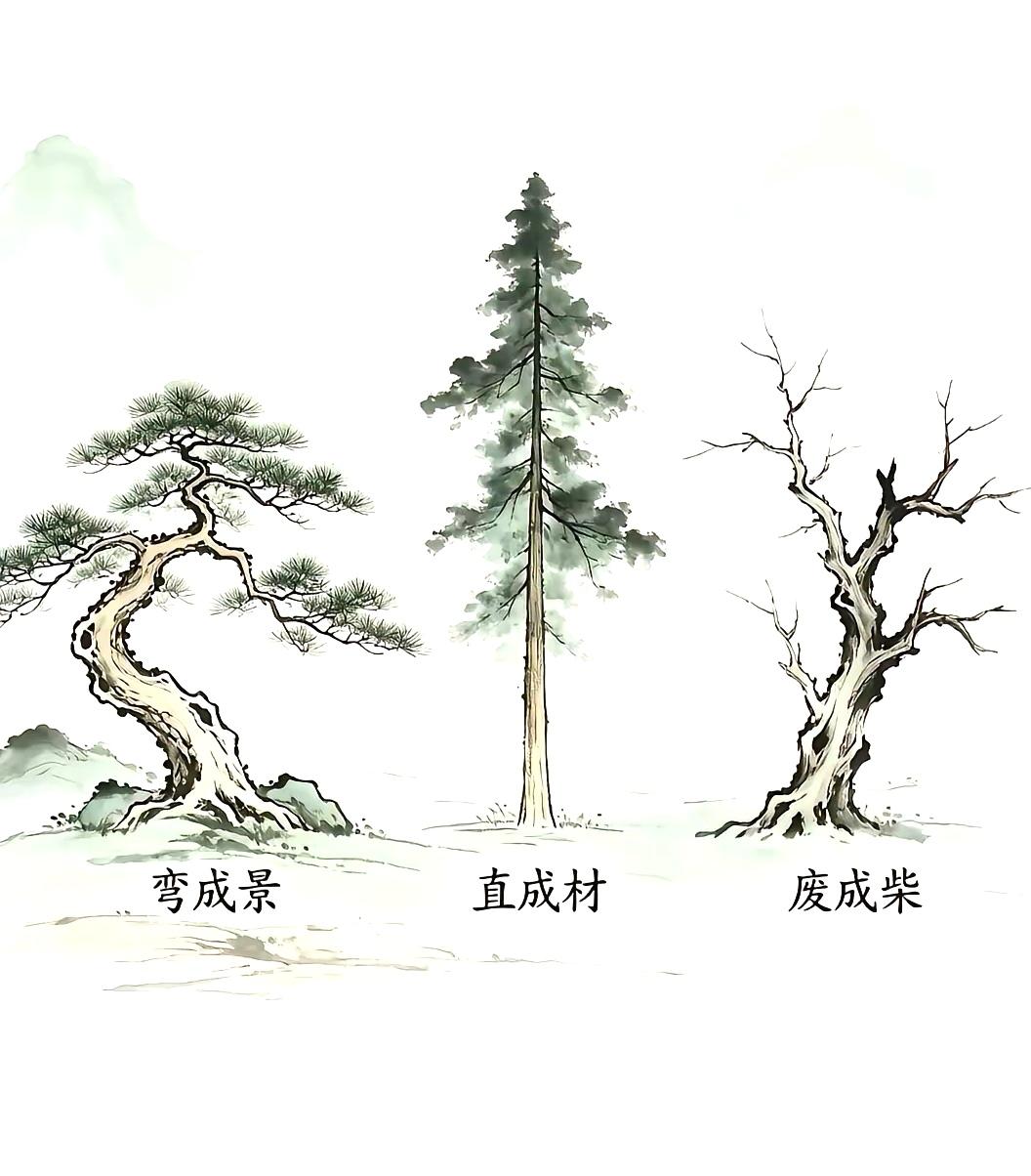 这幅画把天生我材必有用解释得通透明了，再也不用为了孩子的教育问题焦虑了。
无论是