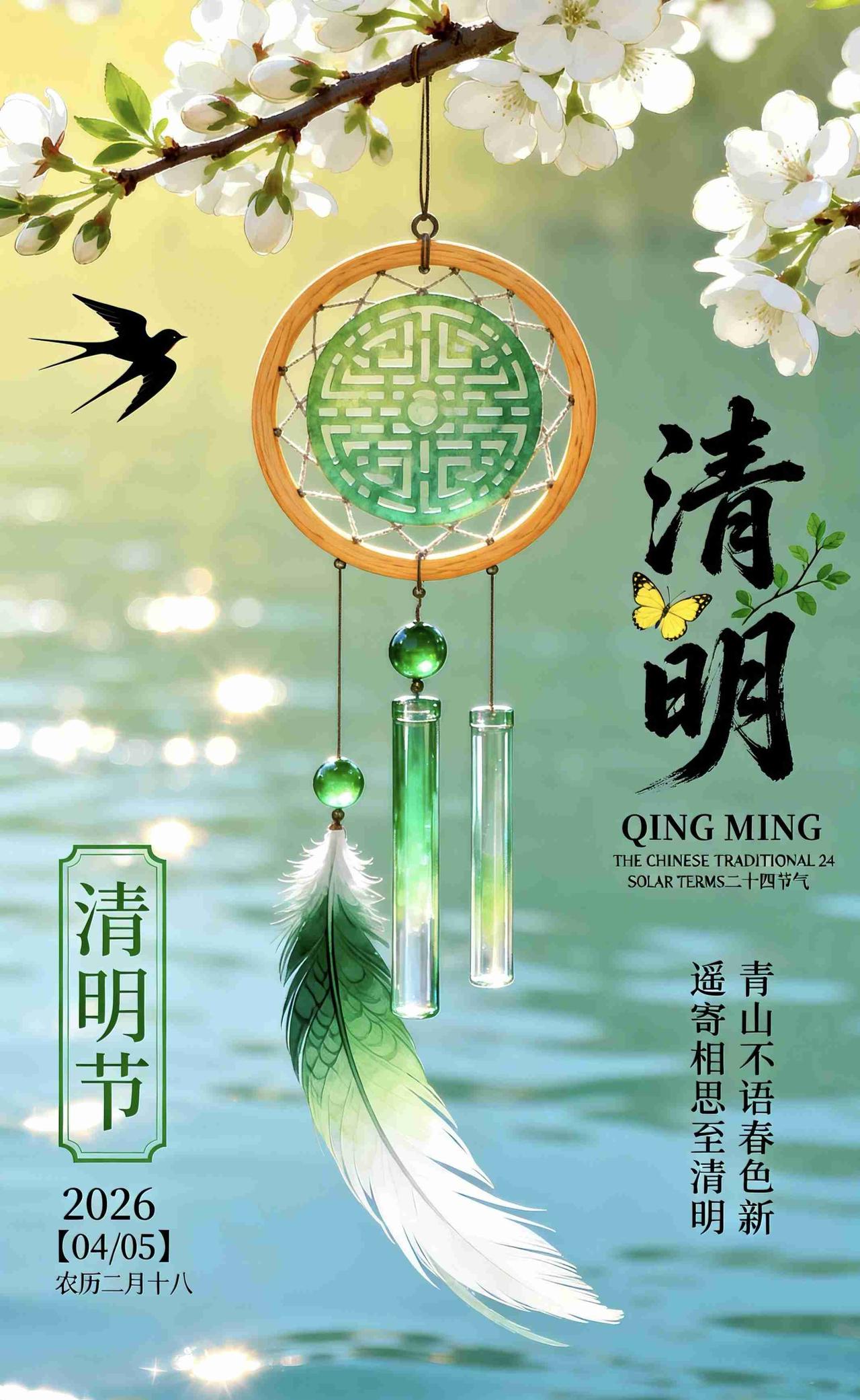 我的今日状态：😁轻松愉快
我这里的天气：☀️晴天
《清明》
 
风轻云淡柳如烟