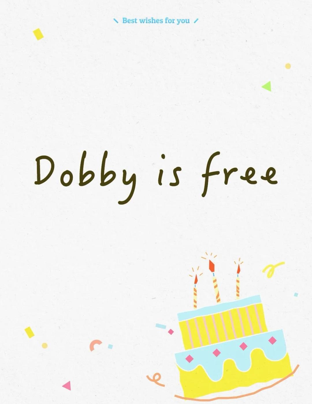 Dobby is Free!!!
感谢朋友们无偿分享信息，我也贡献一个时间线给大