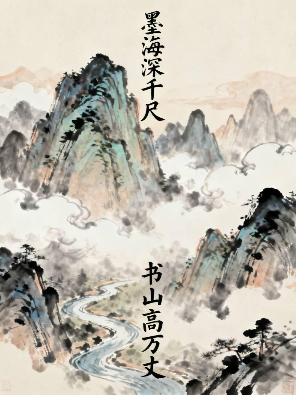 下联：书山高万丈。