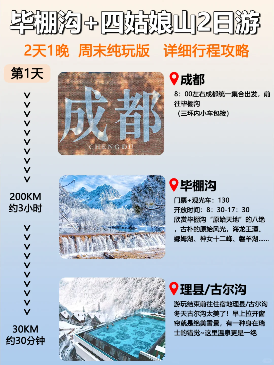 毕棚沟+四姑娘山❄️专属上班族的川西2日游