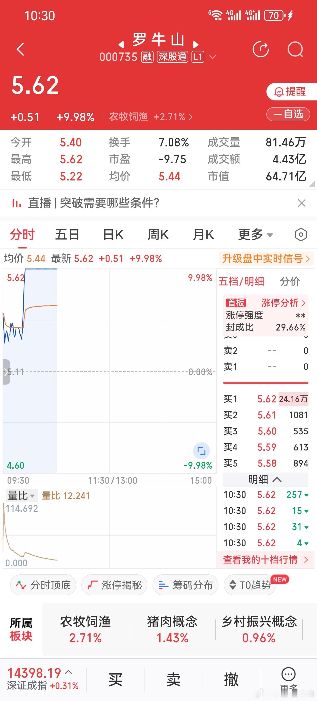 罗牛山涨停了 牛来