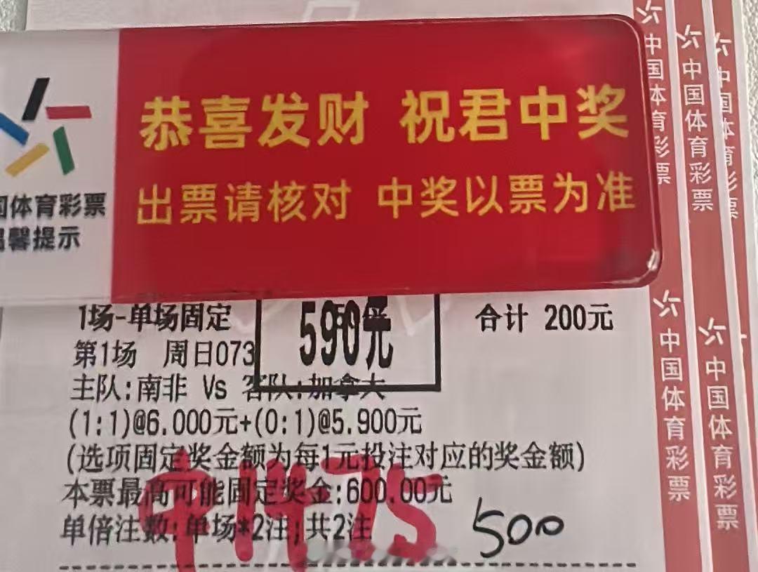 兑个昨天世界杯加拿大的比分，陈哥每天都有看好的赛事解析在文章，可以加入我的红运当