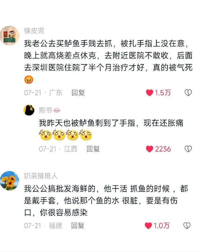 被海鲜扎到一定要小心啊，不然严重的可能会危及性命！
▼ 
▼ 
▼ 
▼ 
▼ 