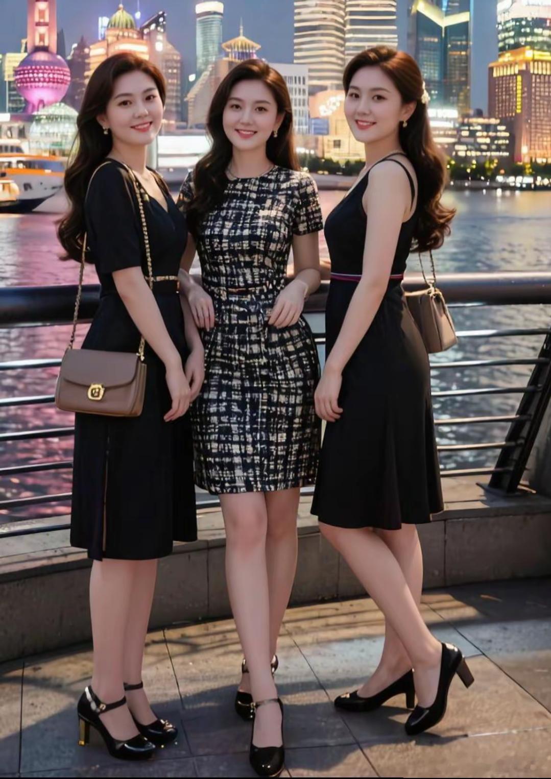 洋洋高锐·姐妹、谁、最美◎幽梦不醒……荷塘相遇三朵金花哪朵……最美◎黄浦江畔……