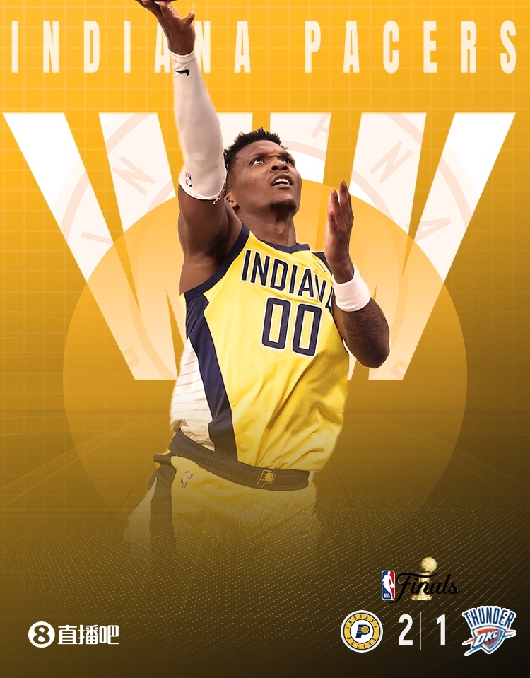 三人得分20+！哈利准三双！#步行者2比1雷霆#NBA总决赛G3，步行者主场11