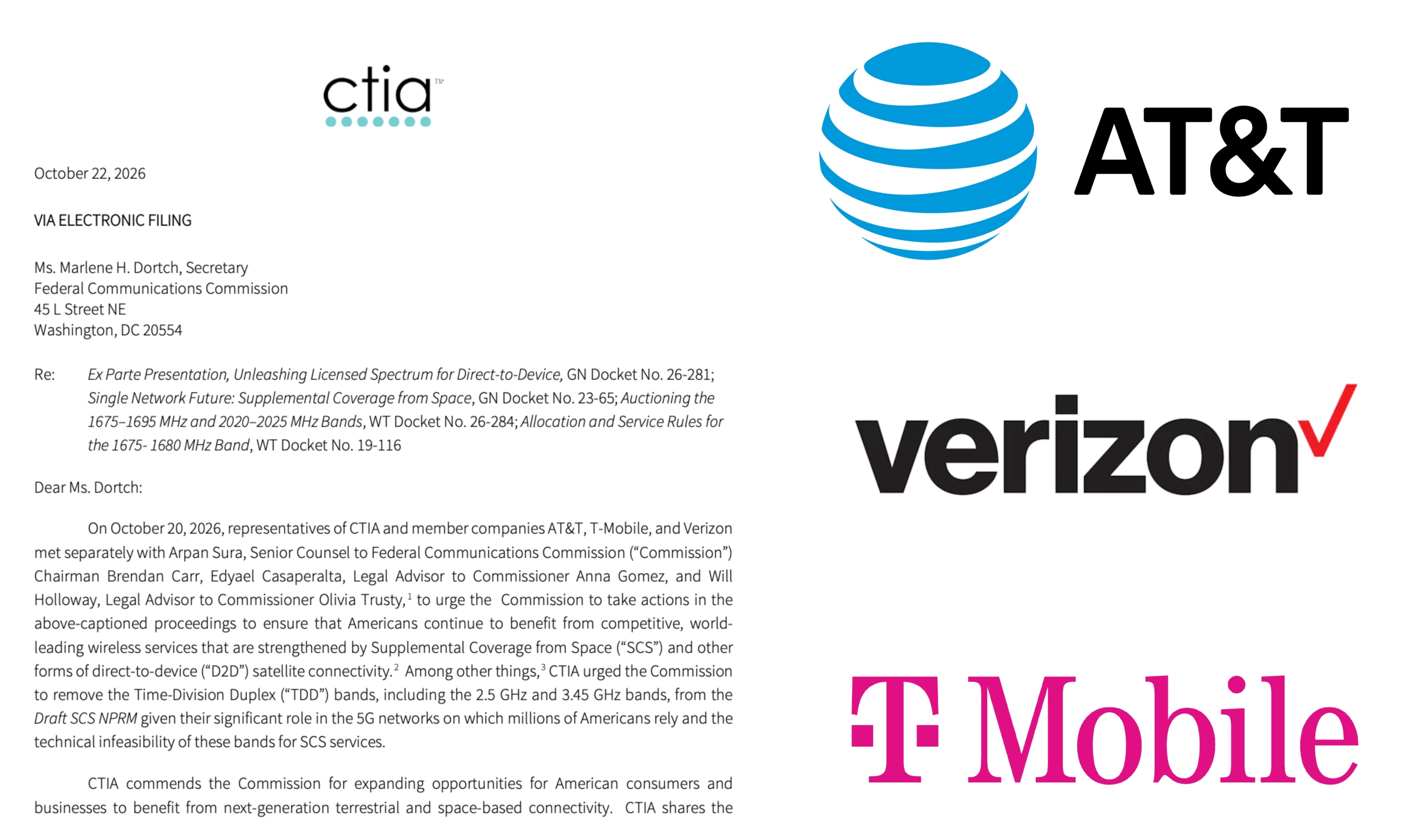 AT&T、Verizon以及T-Mobile正在联合游说FCC，要求维持现有监管