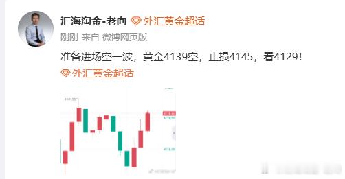 进场准备收下30点!外汇黄金金价黄金