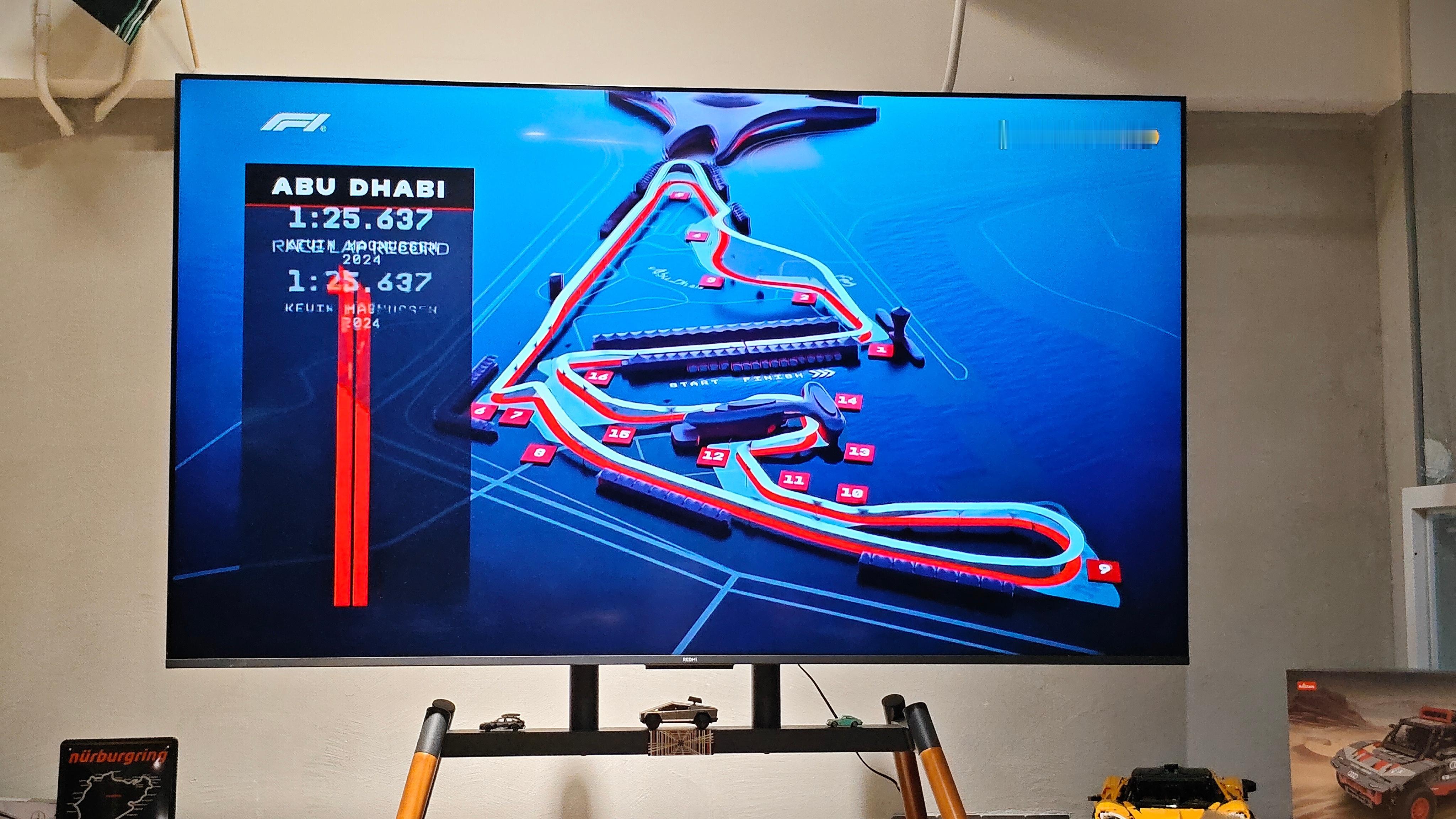 水果，甜点，都就位，烧烤还在路上，人已经排排坐，等着看F1年度总决赛了！！1个半