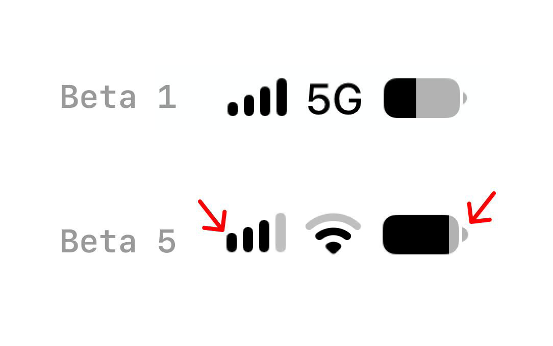 Apple 新系统的部份图标变化⬇️ 