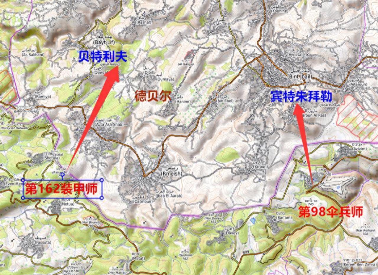 以军眼里的宾特朱拜勒：己方有一个加强师，对方只有一个连。

这可不是什么夸张说法