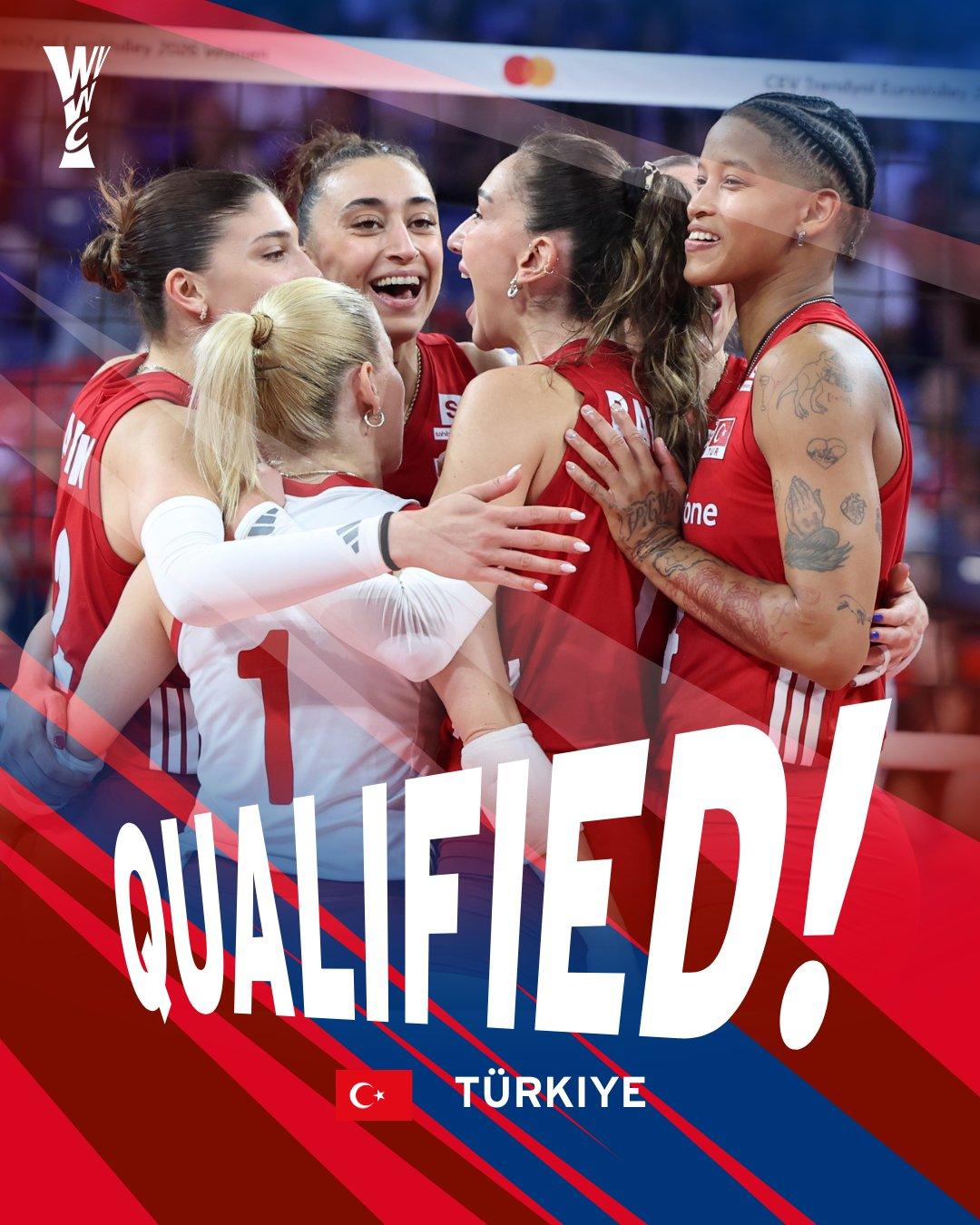 🇹🇷 土耳其女排锁定世界杯🎟️🌎
欧锦赛1/4决赛土耳其3:1德国晋级四
