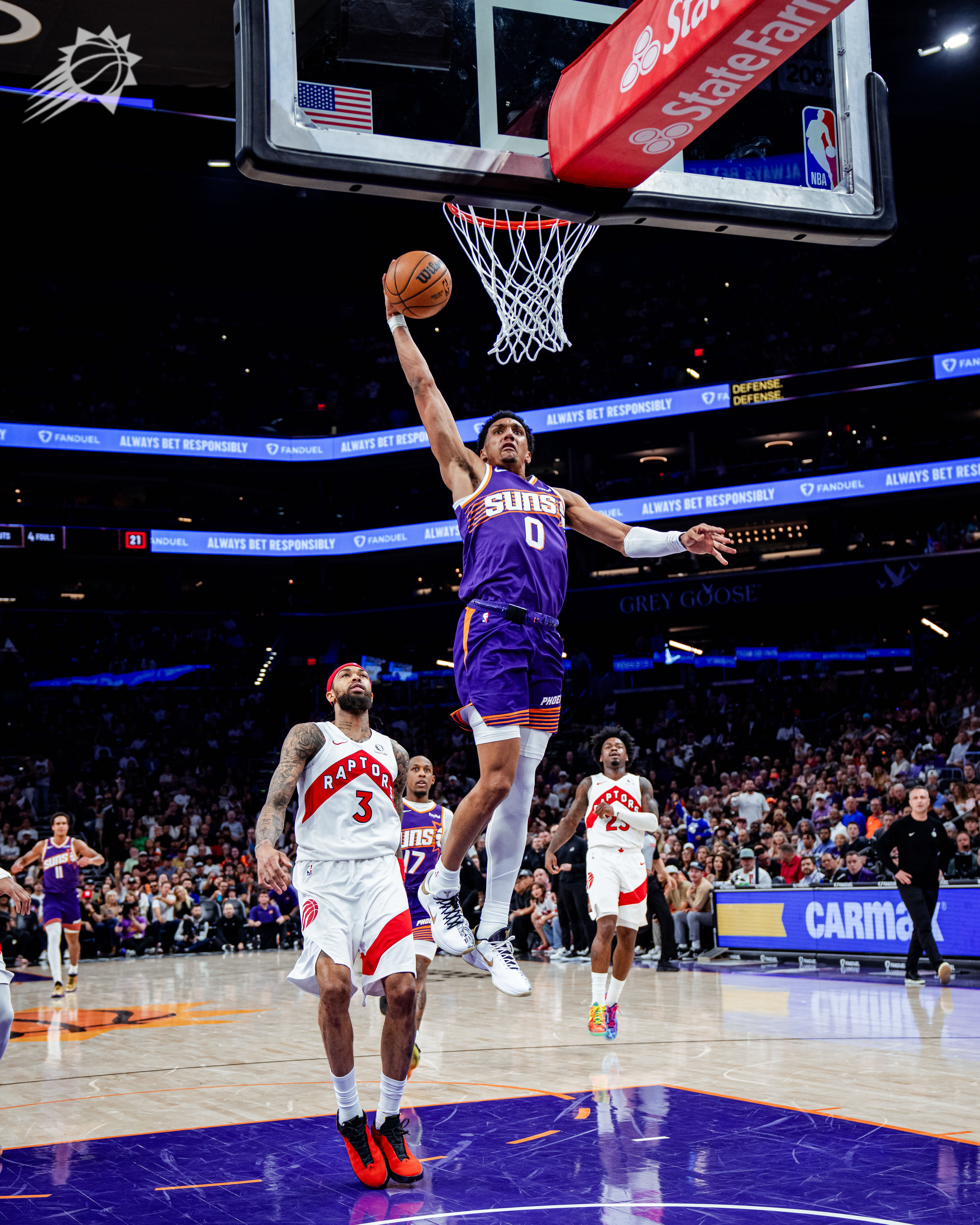 邓恩补扣，燃爆全场！！💪菲尼克斯太阳 ｜旭日东升 ｜猛龙vs太阳