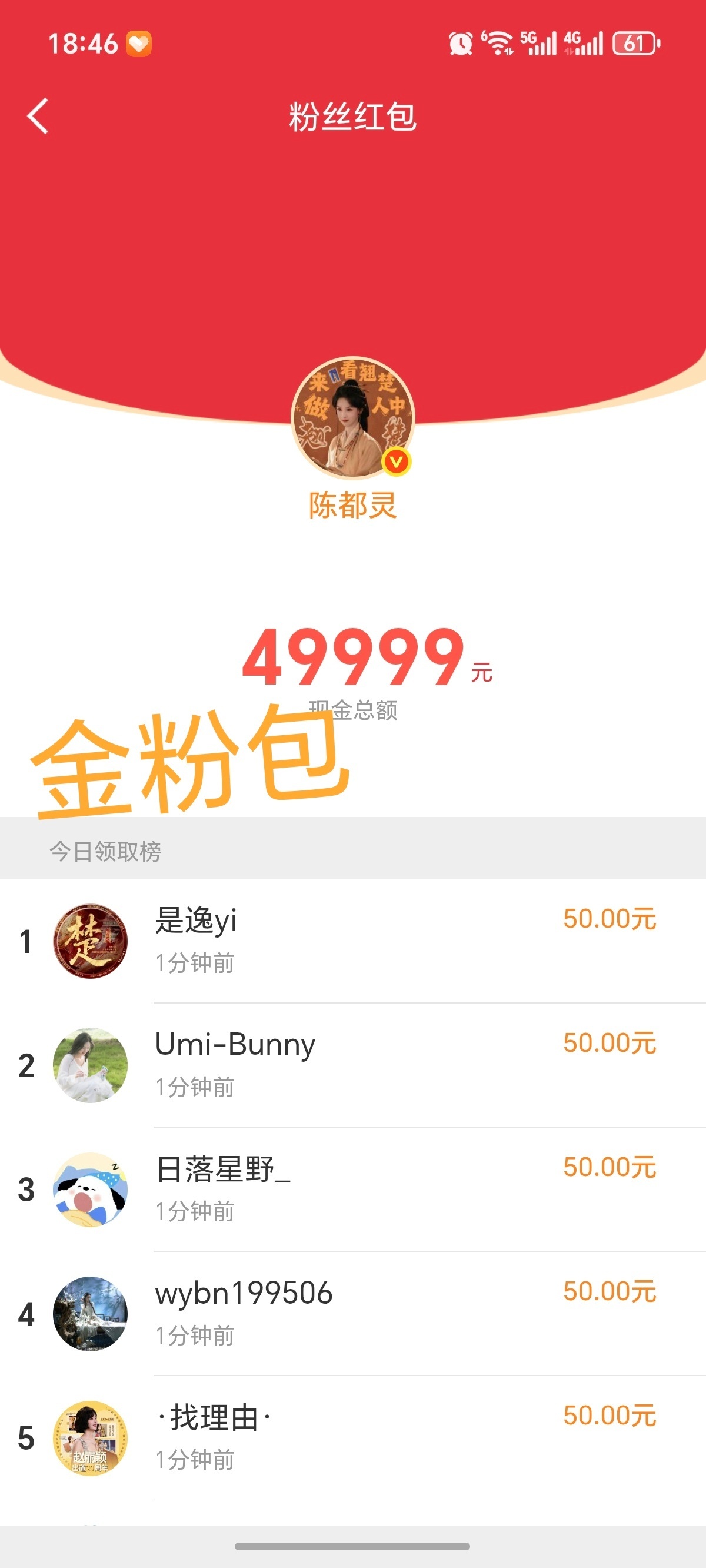 翘楚优酷热度破10000翘楚突破10000了，太厉害了陈都灵好一下子发了3*49