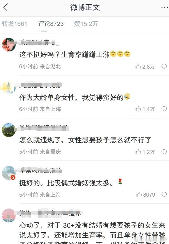 医院违规为单身女性做试管婴儿 不就是买精生子吗？话题写的这么保守？一看评论区，很