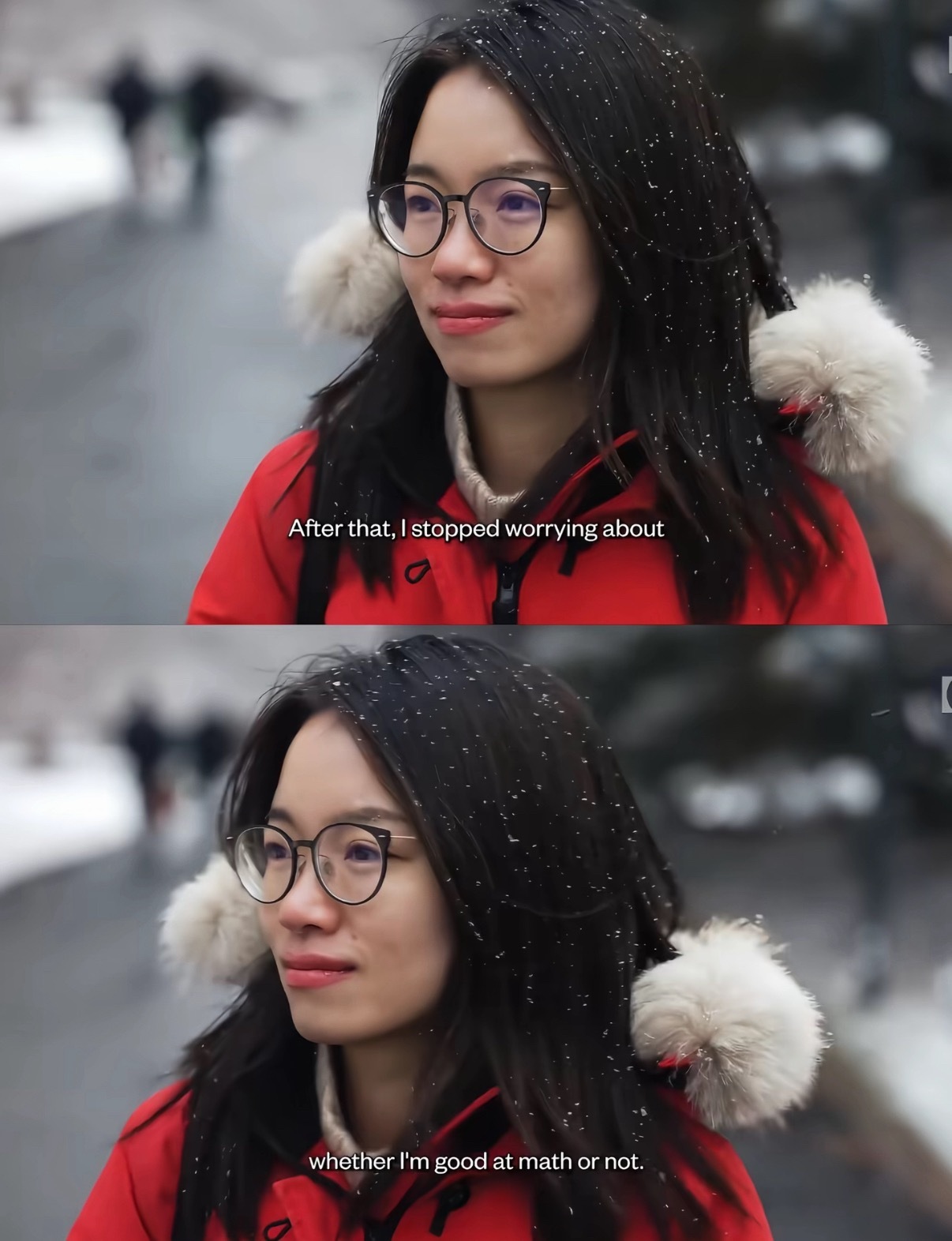 “障碍并不总是可见的，但它们存在于观念之中，存在于人们对年轻女孩的期望之中。我希