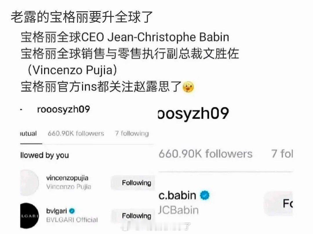 网传赵露思要升宝格丽全球title了，🥩真就熹妃回宫了 