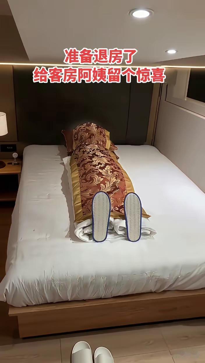 这样吓唬客房阿姨，她一定会骂你八辈祖宗。[捂脸]