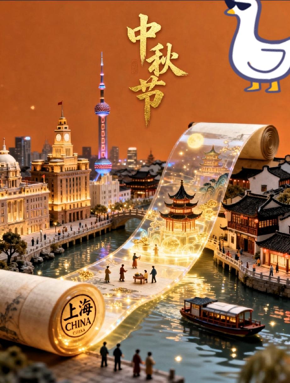 明天
就是中秋节了
明天的月亮会很圆
思念也会很浓
尤其是对故乡那轮圆月
热闹的