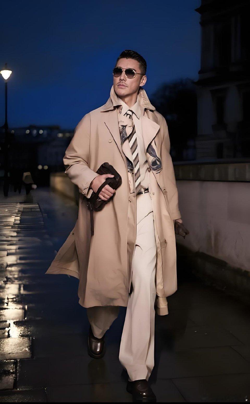 胡兵 春晚风衣战神 风衣战神名场面+1！胡兵春晚彩排三套造型全靠风衣撑场，零下温