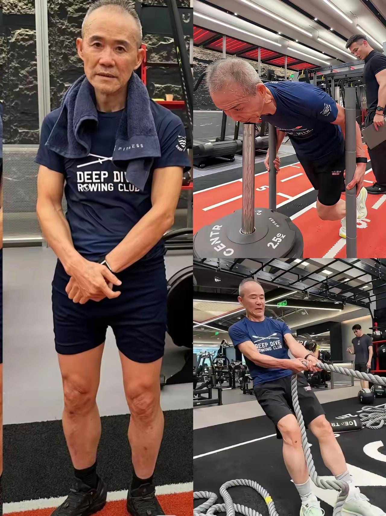 他一看就是农村老头在锻炼，你认出是谁了吗？