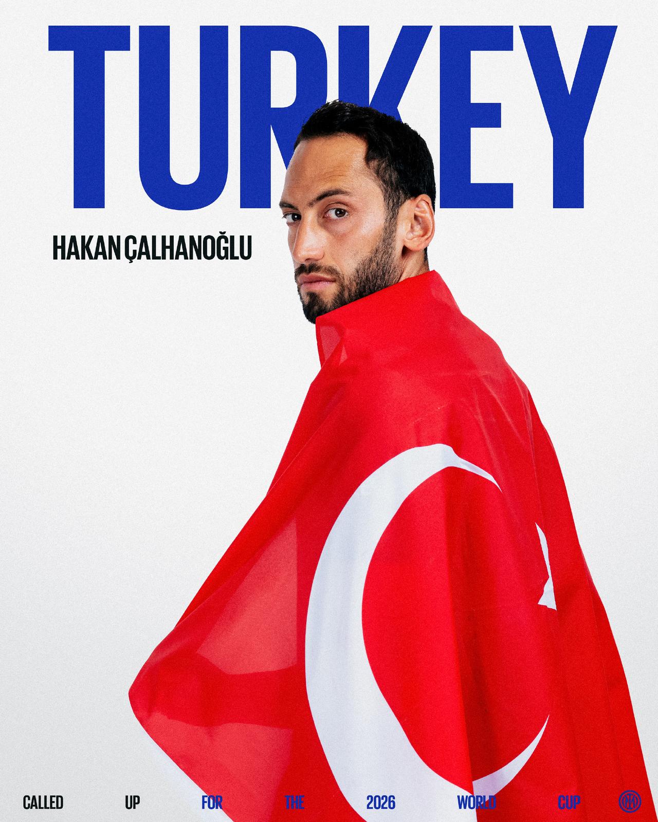 2026年世界杯 🌎

土耳其代表：哈坎-恰尔汗奥卢 🫶🇹🇷
